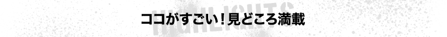 ココがすごい！見どころ満載